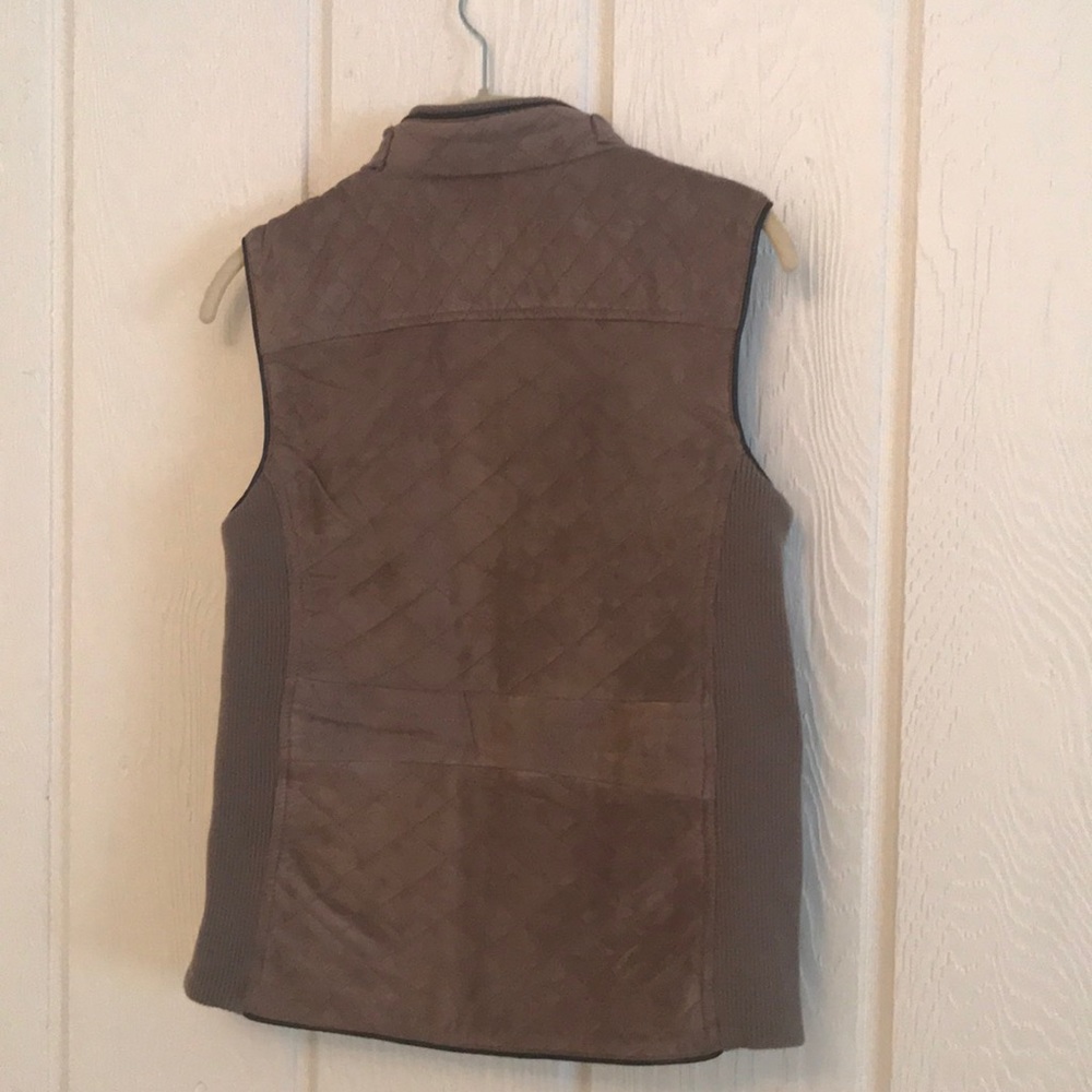 Fate Rowen Suede Quilted Vest - Picture 2 of 3